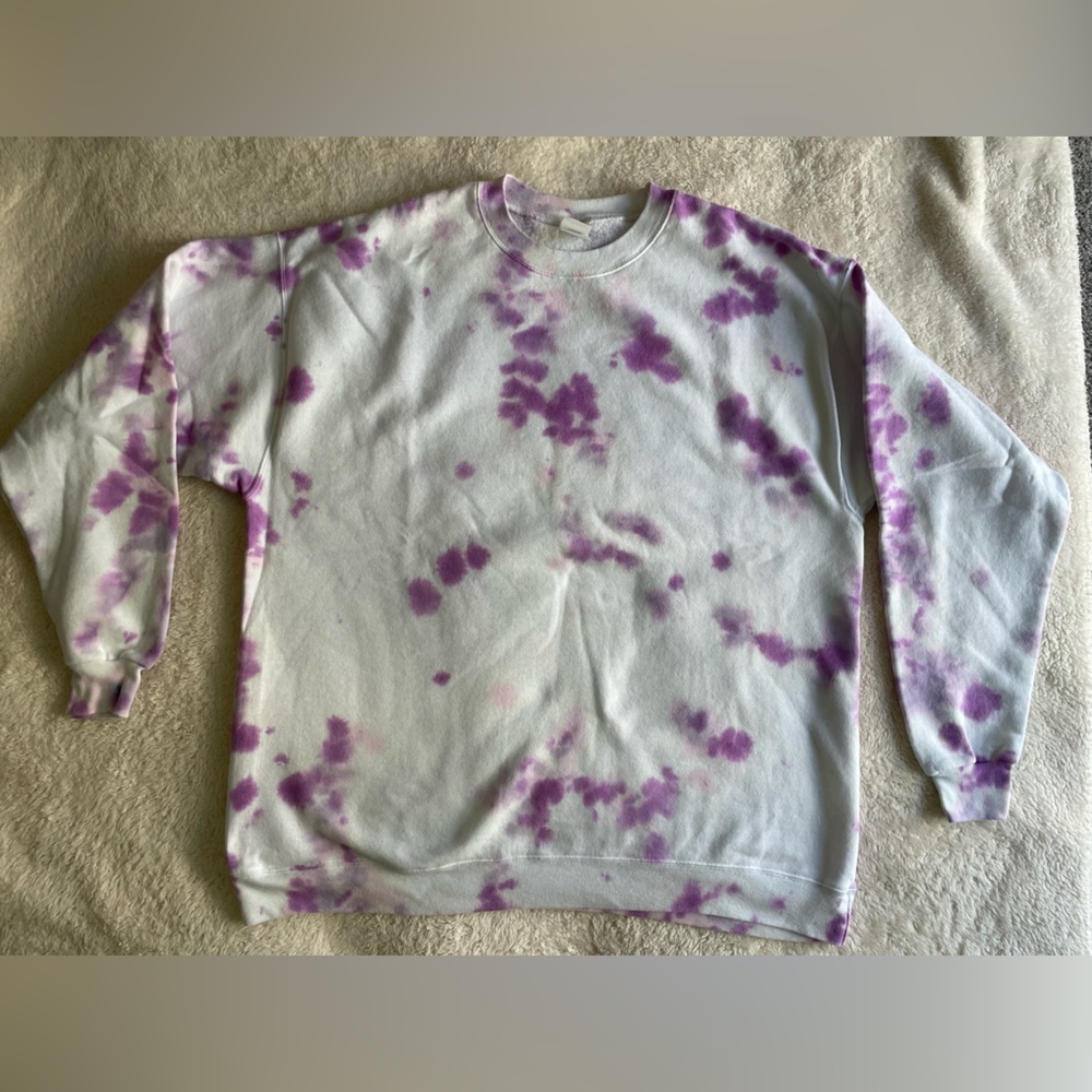 Purple Tie-Dye Sweatshirt